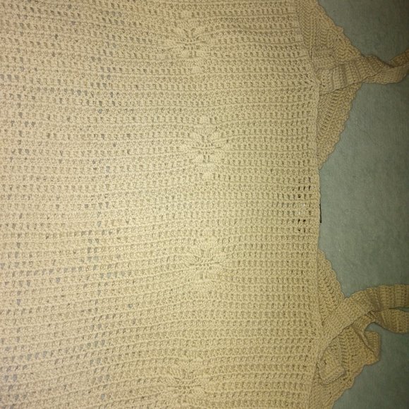 Banana Republic Cotton Crochet Knit Strap top~L~ - Picture 2 of 12